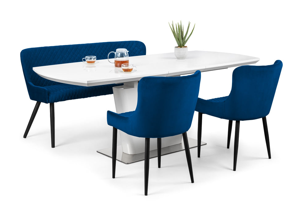 Luxe High Back Bench - Blue