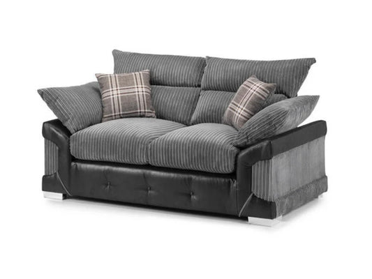 Dakota 2 Seater Sofa - Black/Grey