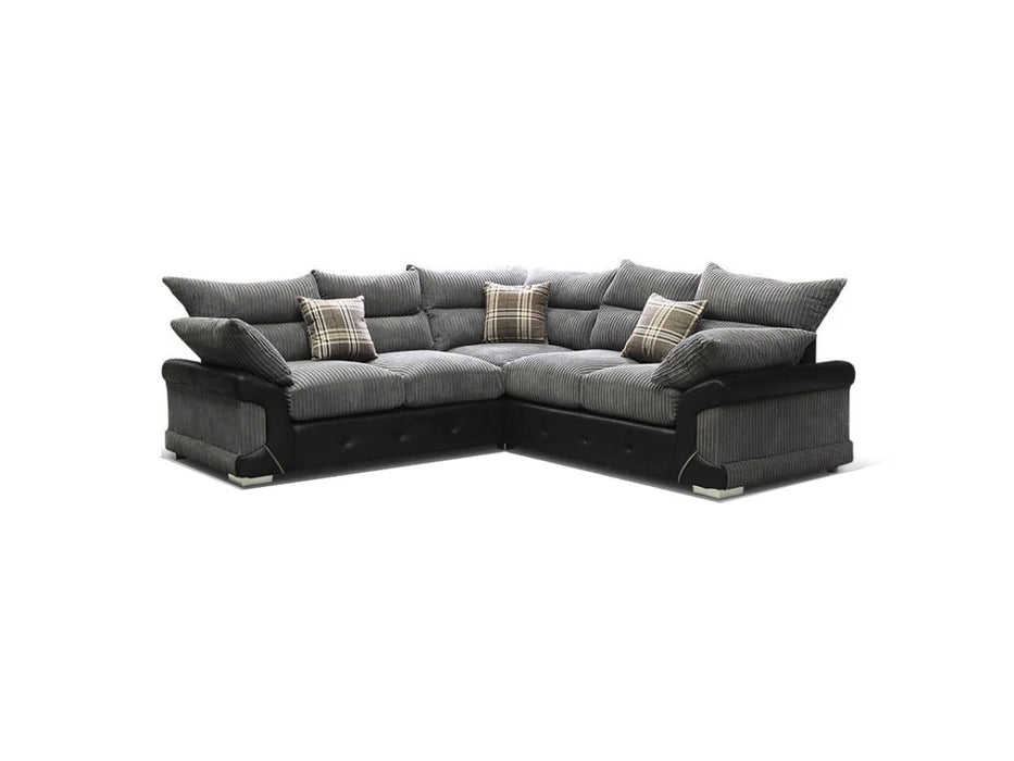 Dakota Corner Sofa - Black & Grey