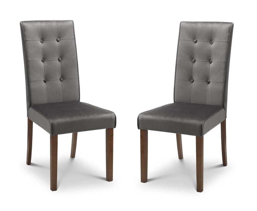 Set Of 2 Madrid Velvet Dining Chairs