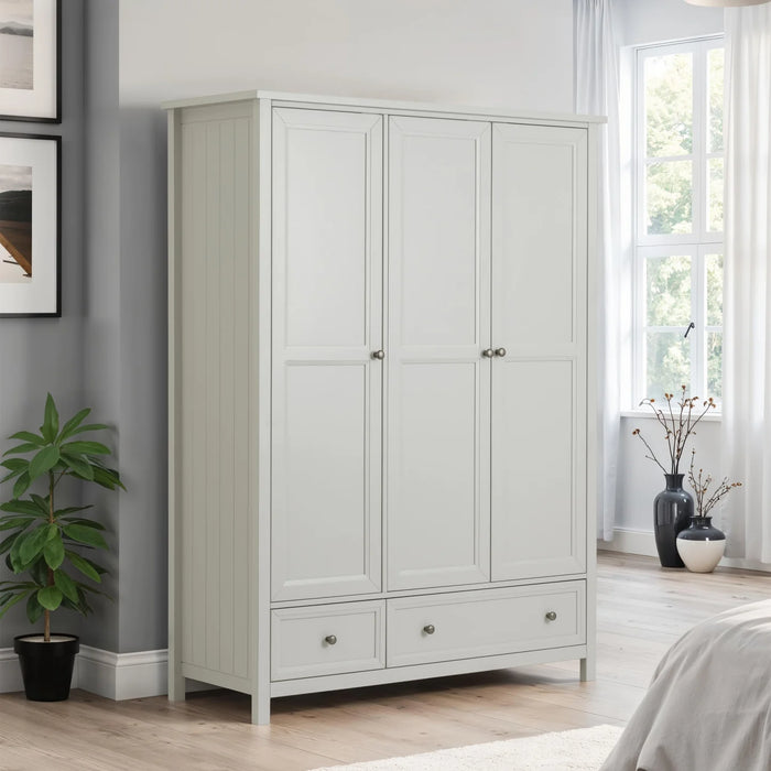 Maine 3 Door Combination Wardrobe - Dove Grey