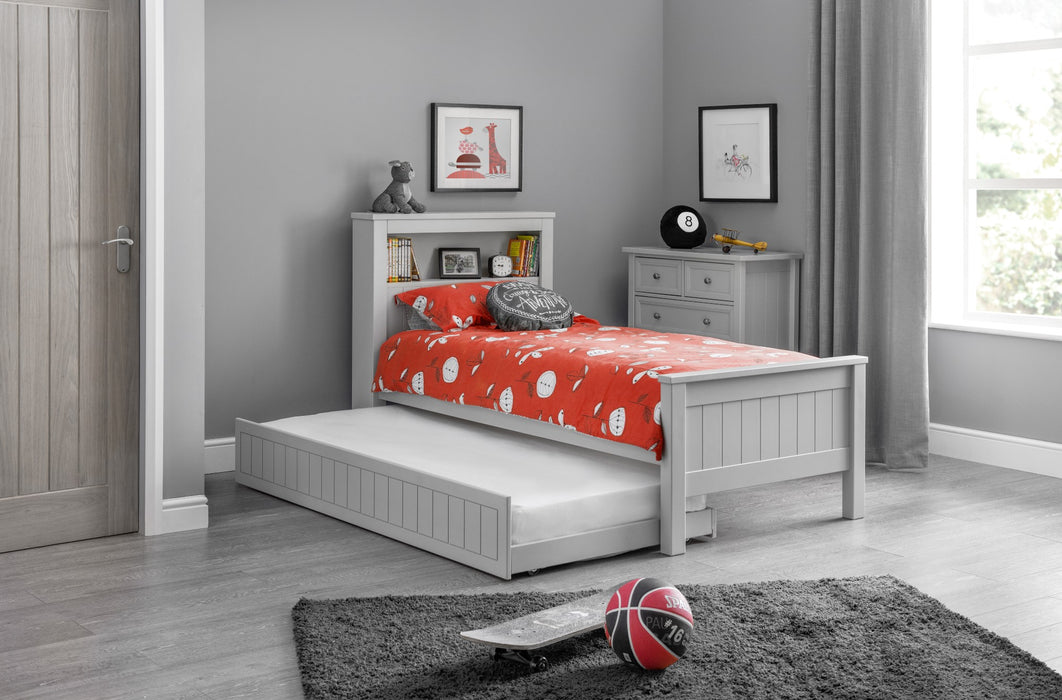 Maine Bookcase 90cm Single Bed - Dove Grey