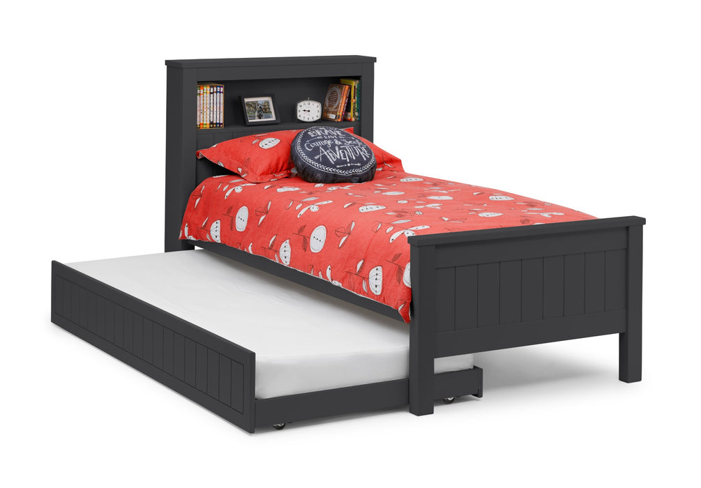 Maine Bookcase 90cm Single Bed - Anthracite