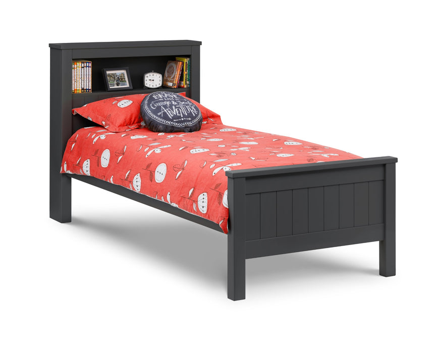 Maine Bookcase 90cm Single Bed - Anthracite