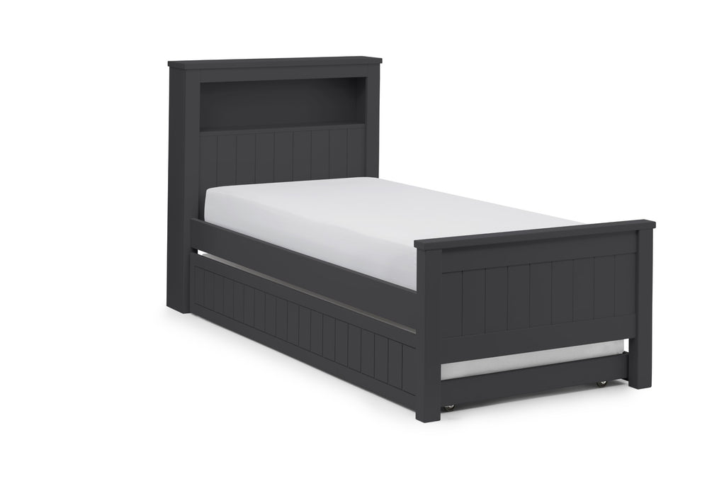 Maine Bookcase 90cm Single Bed - Anthracite