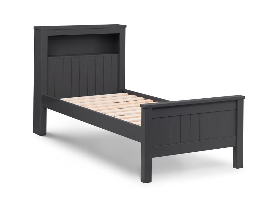 Maine Bookcase 90cm Single Bed - Anthracite