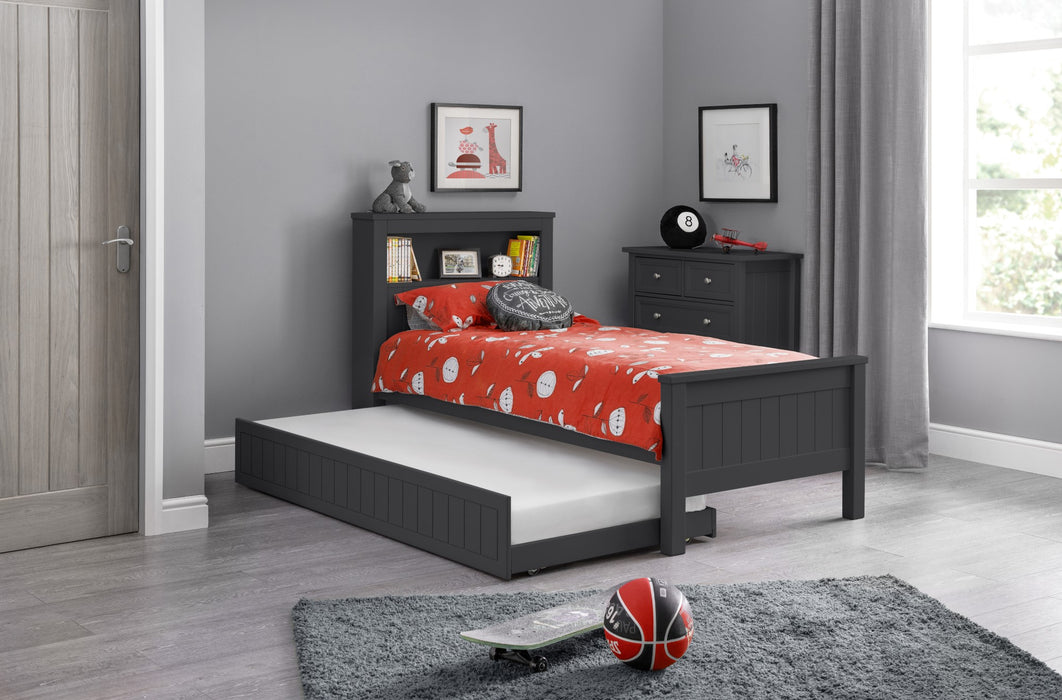 Maine Bookcase 90cm Single Bed - Anthracite