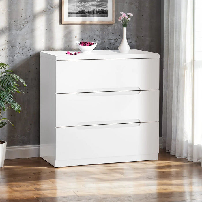 Manhattan 3 Drawer Chest - White
