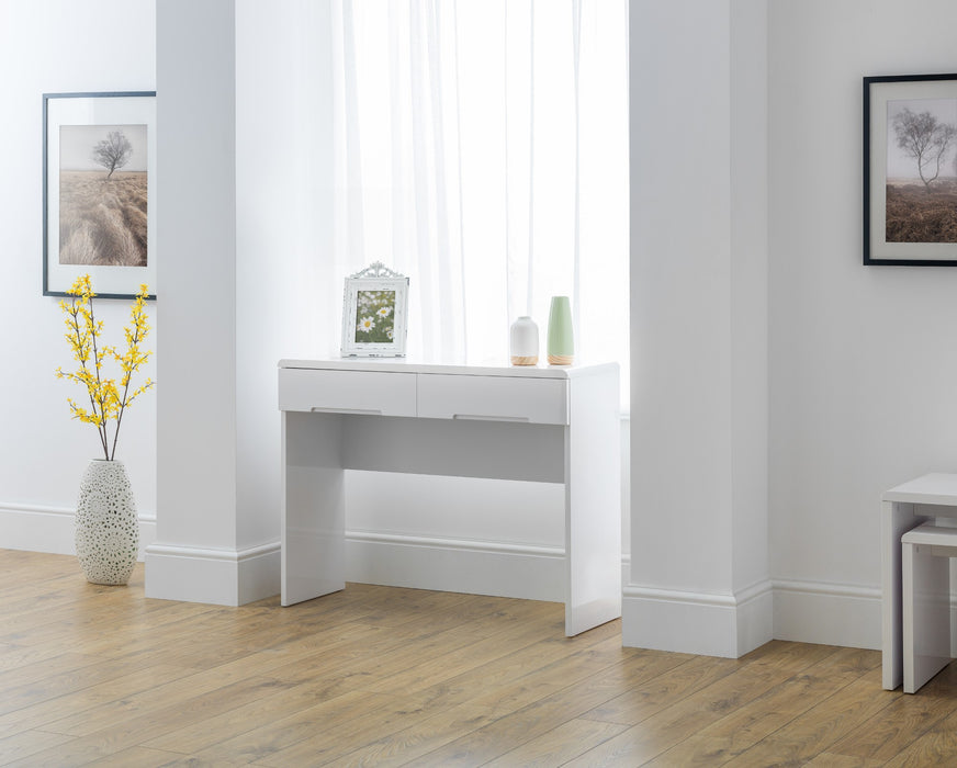 Manhattan Dressing Table With 2 Drawers - White