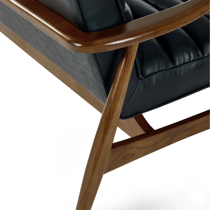 Marshall 2 Seater Sofa - Black Faux Leather