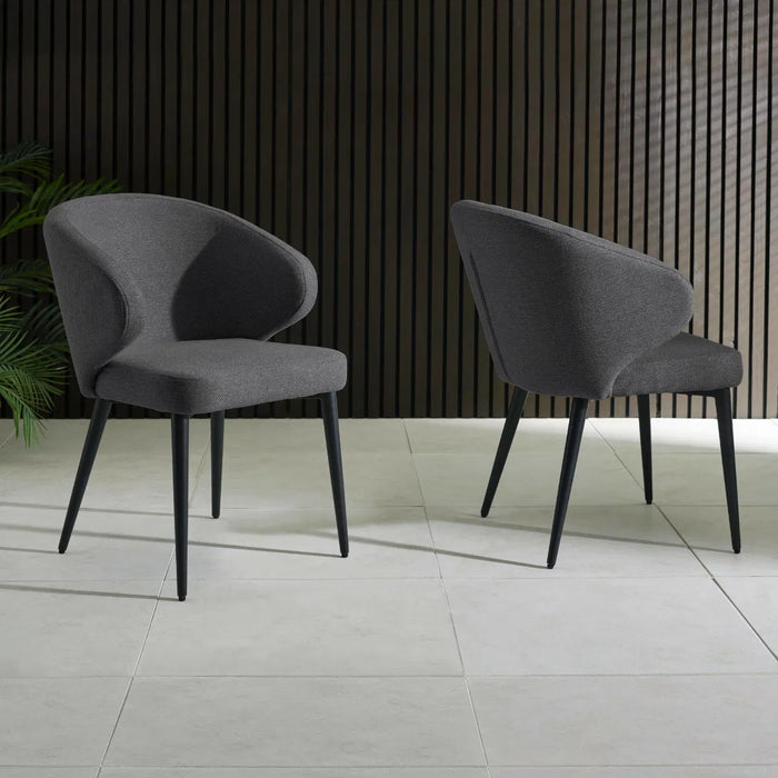 Set of 2 Marcus Dining Chairs - Mid Grey