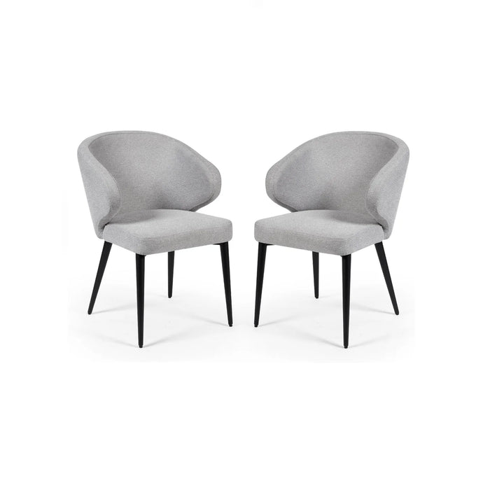 Set of 2 Marcus Dining Chairs - Light Grey