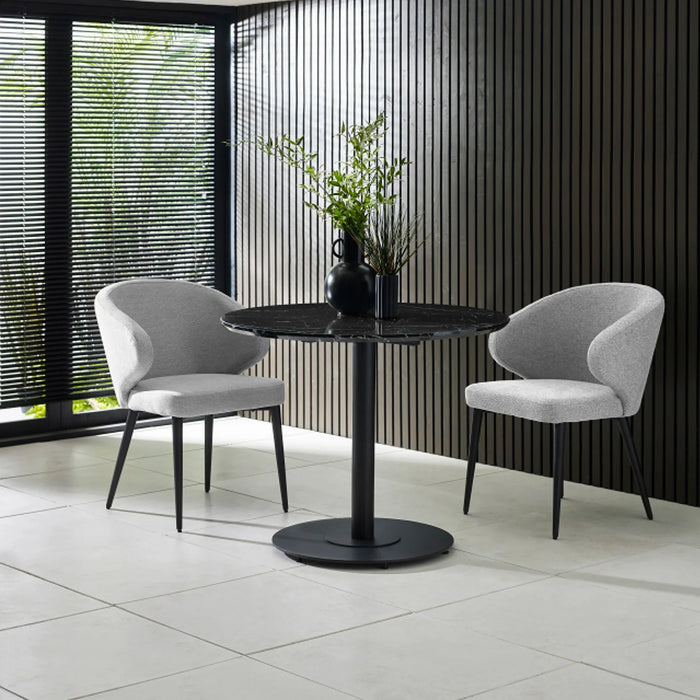 Set of 2 Marcus Dining Chairs - Light Grey