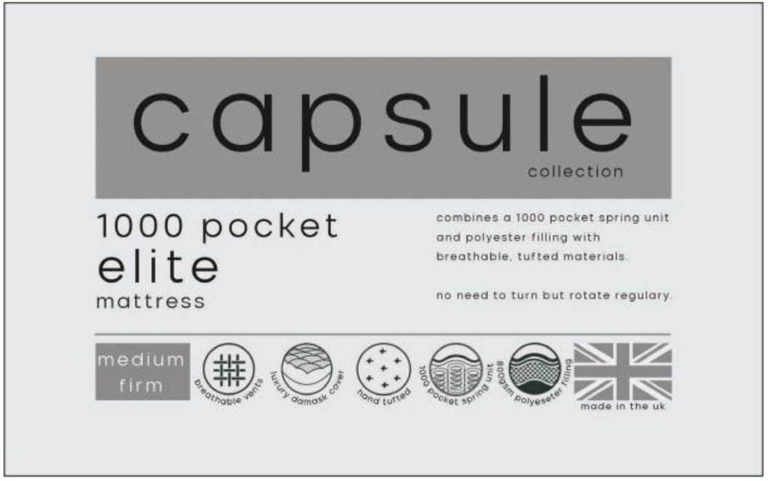 Capsule Elite Pocket 1000 180cm Superking Mattress