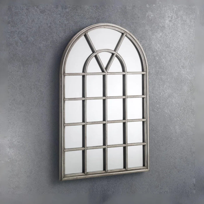 Opus Pewter Window Mirror