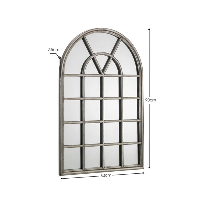 Opus Pewter Window Mirror