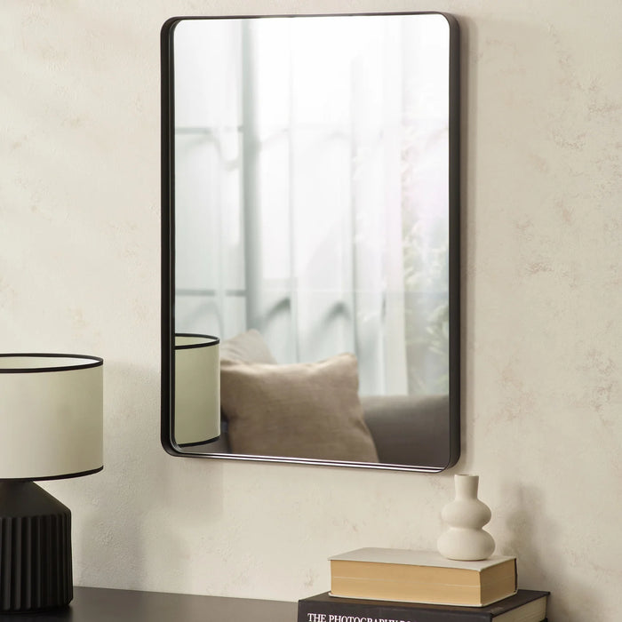 Jaya Black Frame Rectangular Wall Mirror