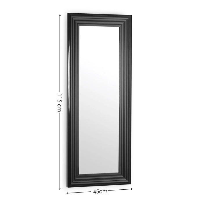 Tokyo Tall Rectangular Dressing Mirror - Gloss Black