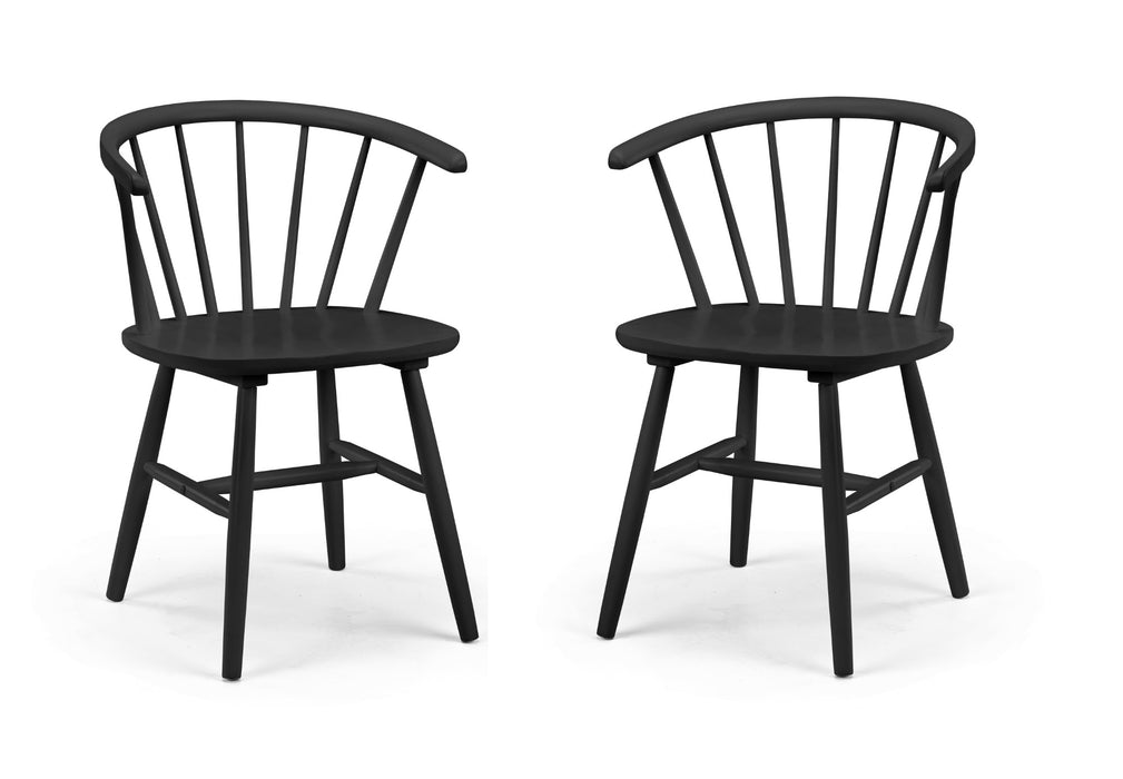 Set Of 2 Modena Dining Chairs - Black