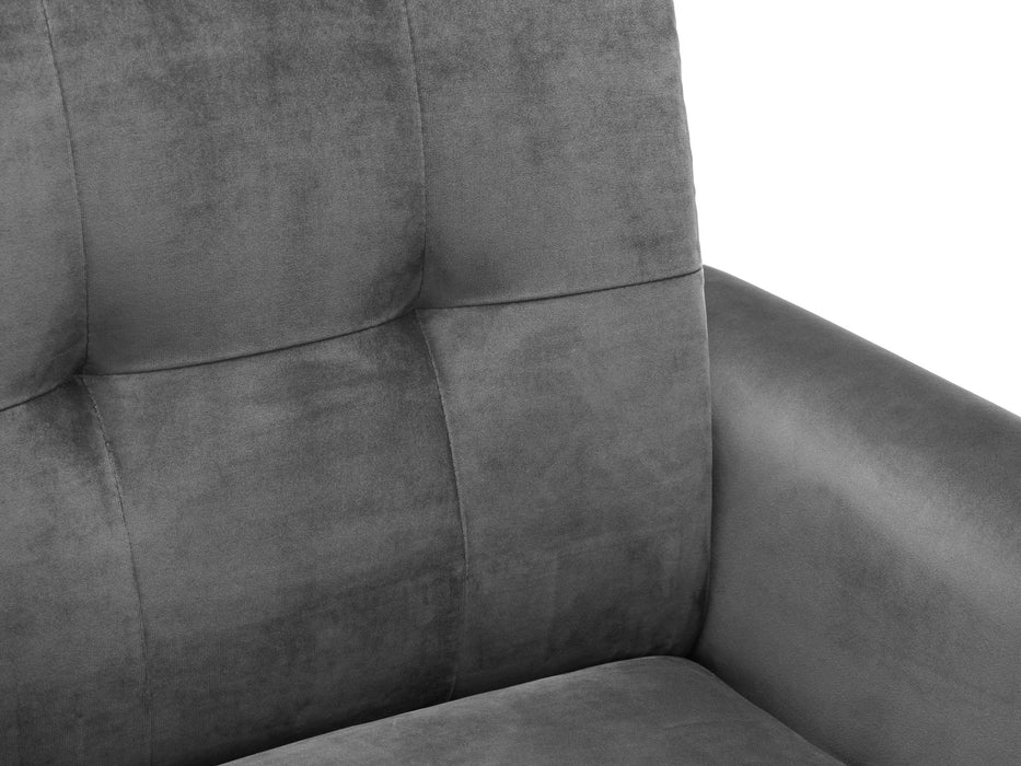 Monza Chair In Dark Grey Velvet