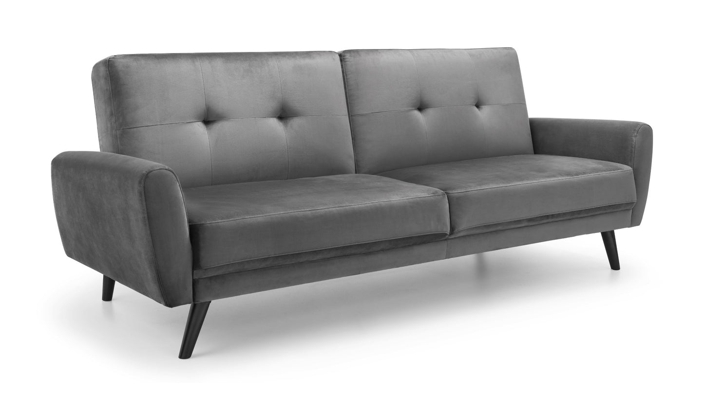 Monza Sofa Bed In Dark Grey Velvet