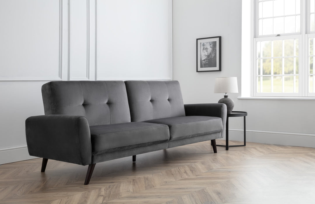 Monza Sofa Bed In Dark Grey Velvet