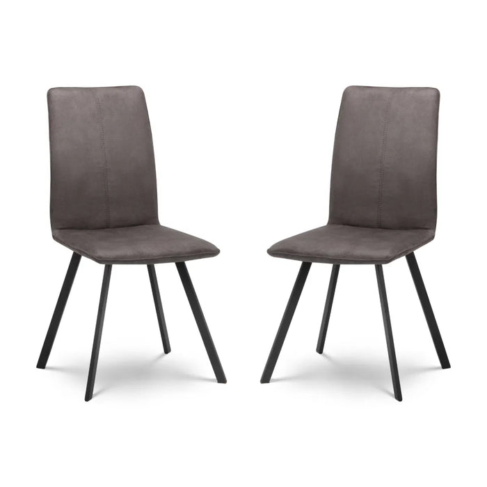 Tribeca Walnut Dining Table with Bench & 2 Monroe Chairs in Charcoal