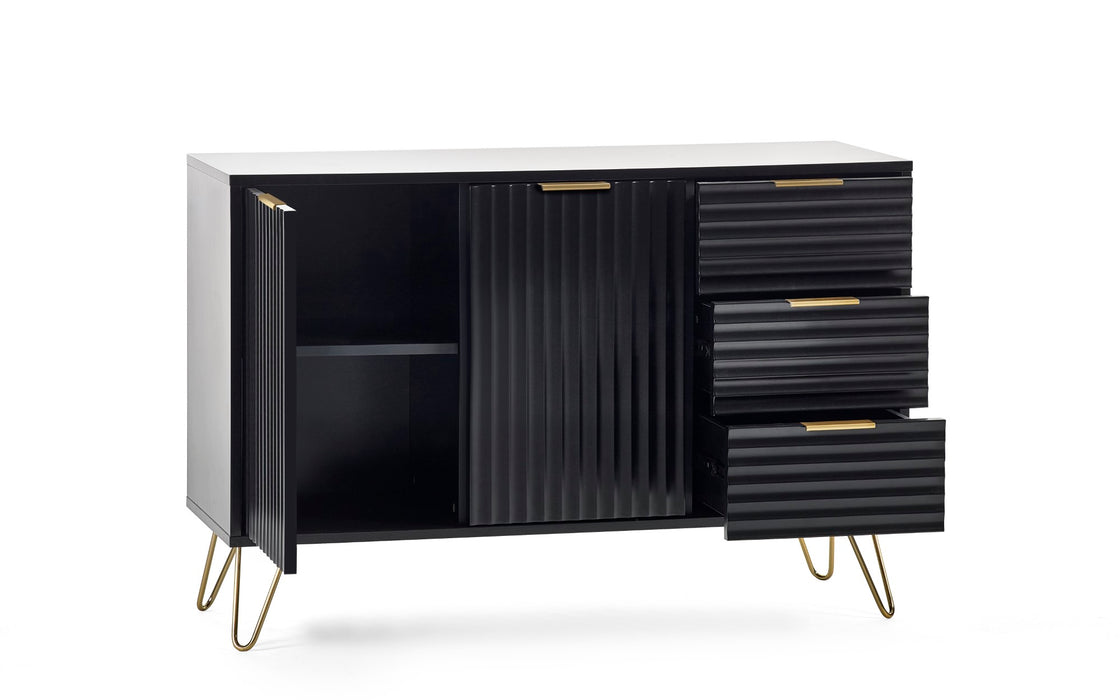 Murano Large Sideboard - Matt Black