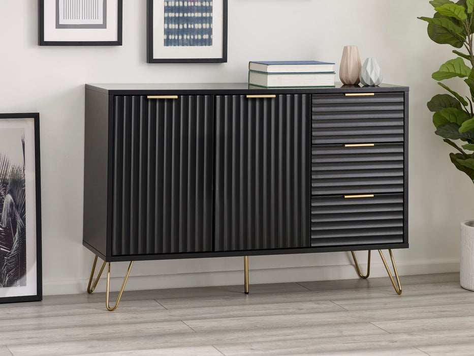 Murano Large Sideboard - Matt Black