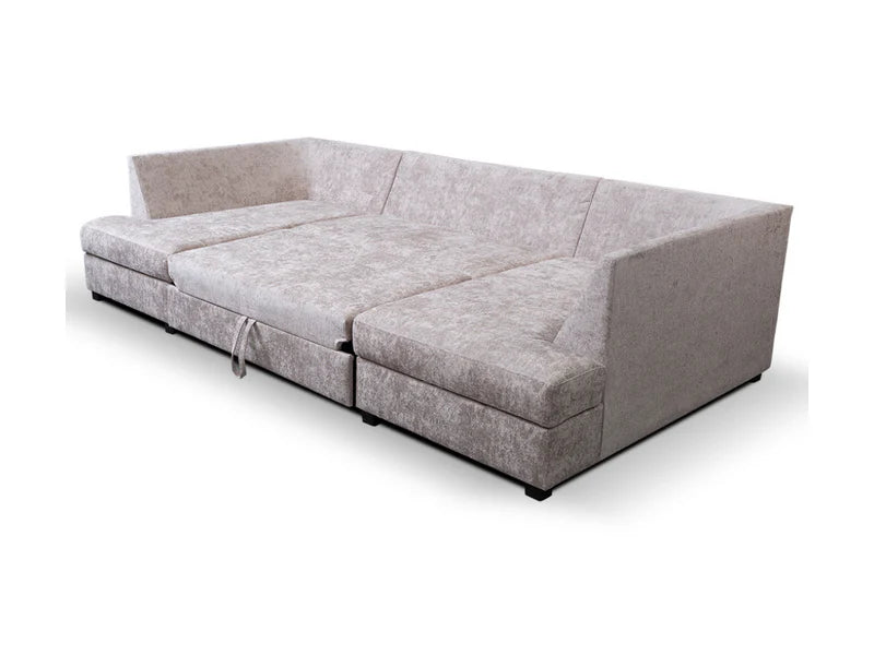 Windsor U Shape Sofa Bed with Storage - Truffle