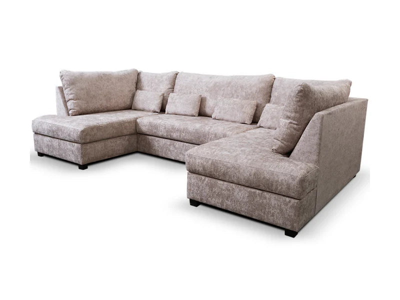 Windsor U Shape Sofa Bed with Storage - Truffle