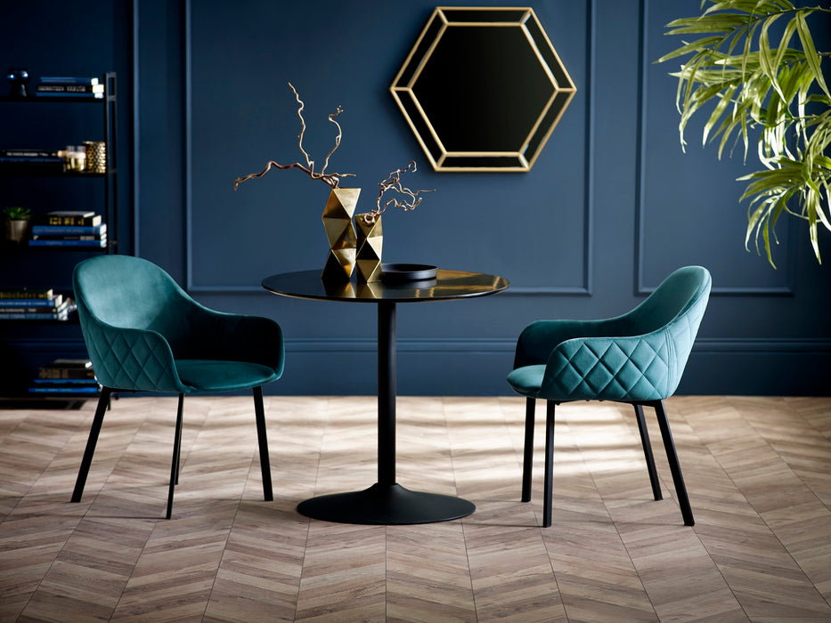 Nero 80cm Round Table - Black