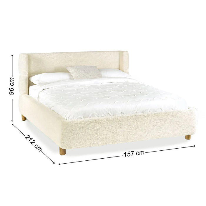 Oberon Bouclé 135cm Bed