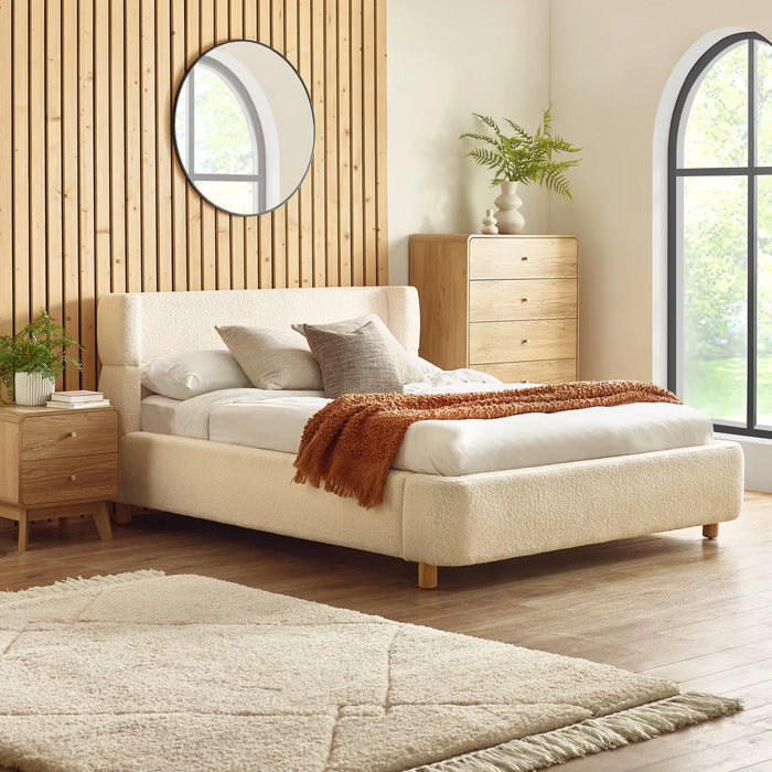 Oberon Bouclé 150cm Bed