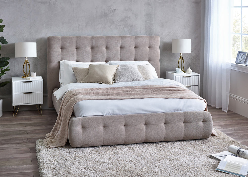 Odette King Bed 150Cm - Light Taupe