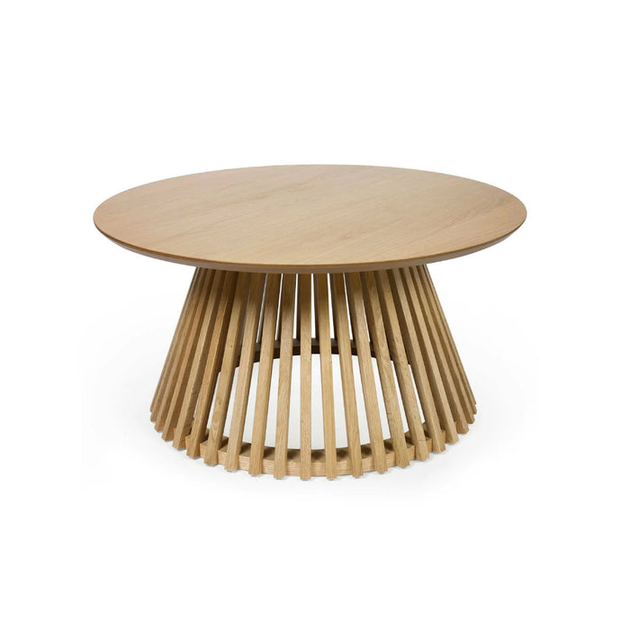 Ollie Round Coffee Table - Natural Oak