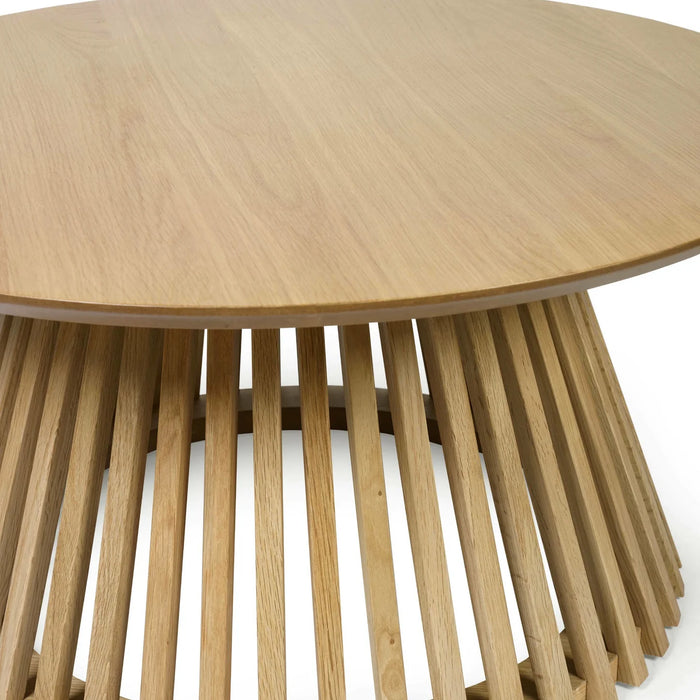 Ollie Round Coffee Table - Natural Oak