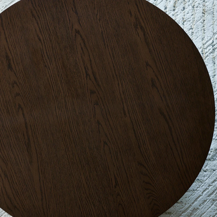 Ollie Round Coffee Table - Cocoa Oak