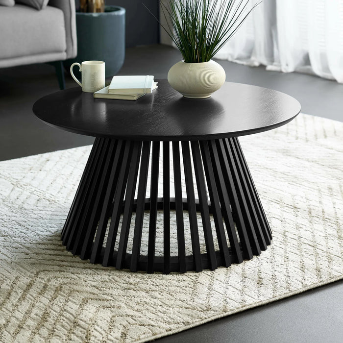 Ollie Round Coffee Table - Black