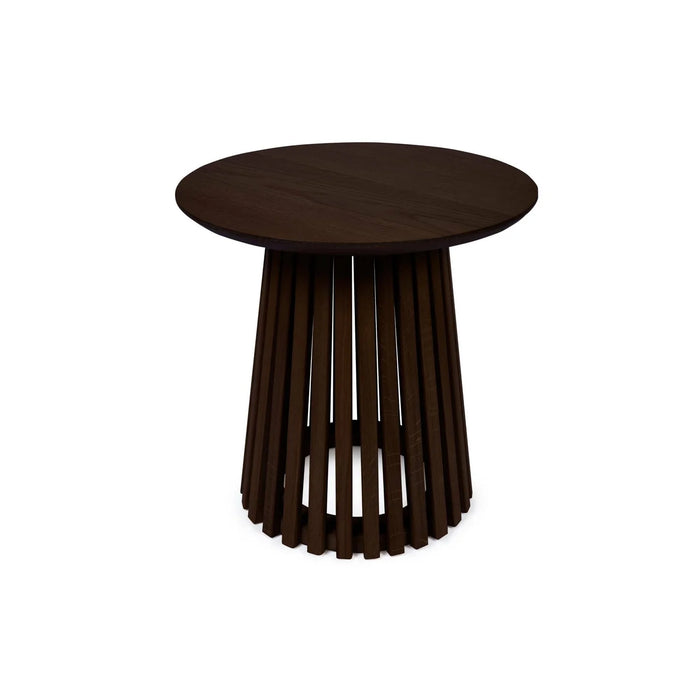 Ollie Round Lamp Table - Cocoa Oak