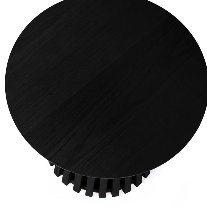 Ollie Round Lamp Table - Black