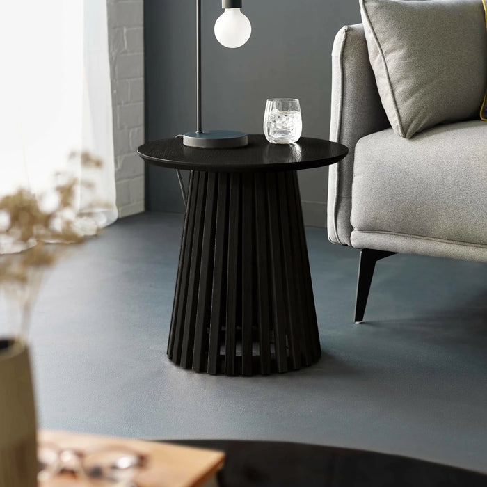 Ollie Round Lamp Table - Black