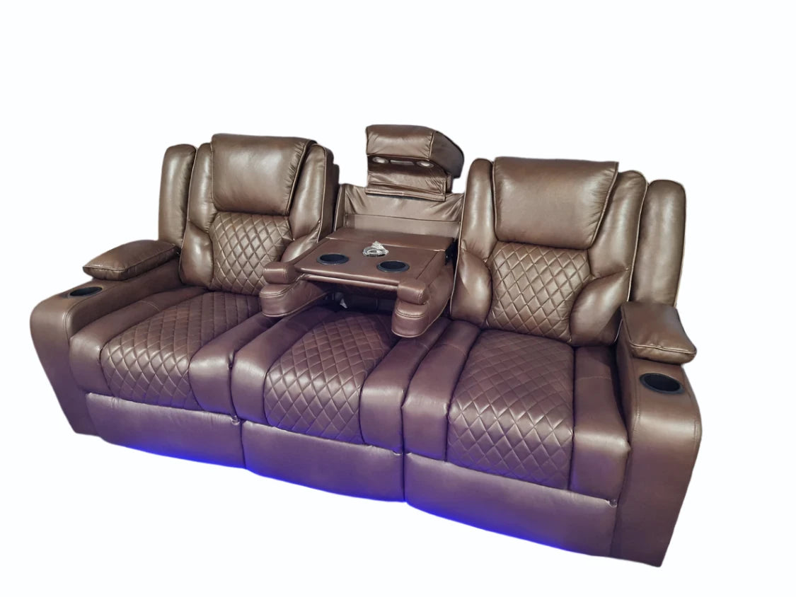 Mia 3+2 Electric Recliner Set - Brown