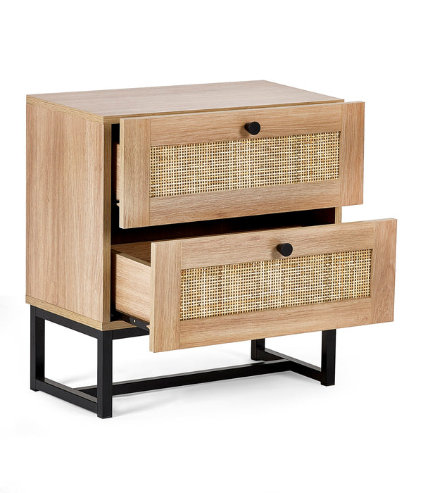 Padstow 2 Drawer Bedside - Oak
