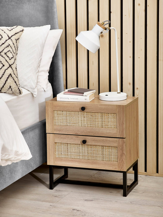 Padstow 2 Drawer Bedside - Oak
