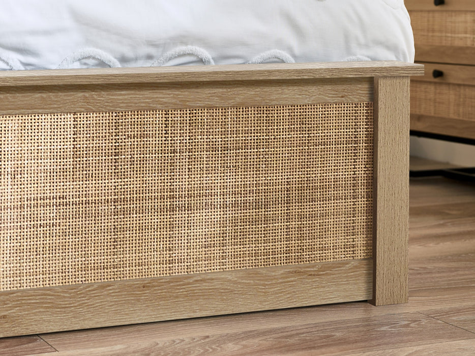 Padstow Ottoman 135Cm Double Bed - Oak