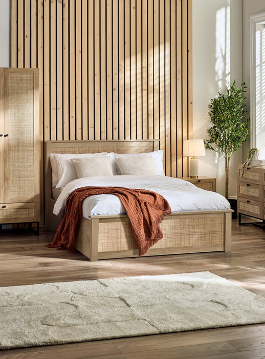 Padstow Ottoman 135Cm Double Bed - Oak