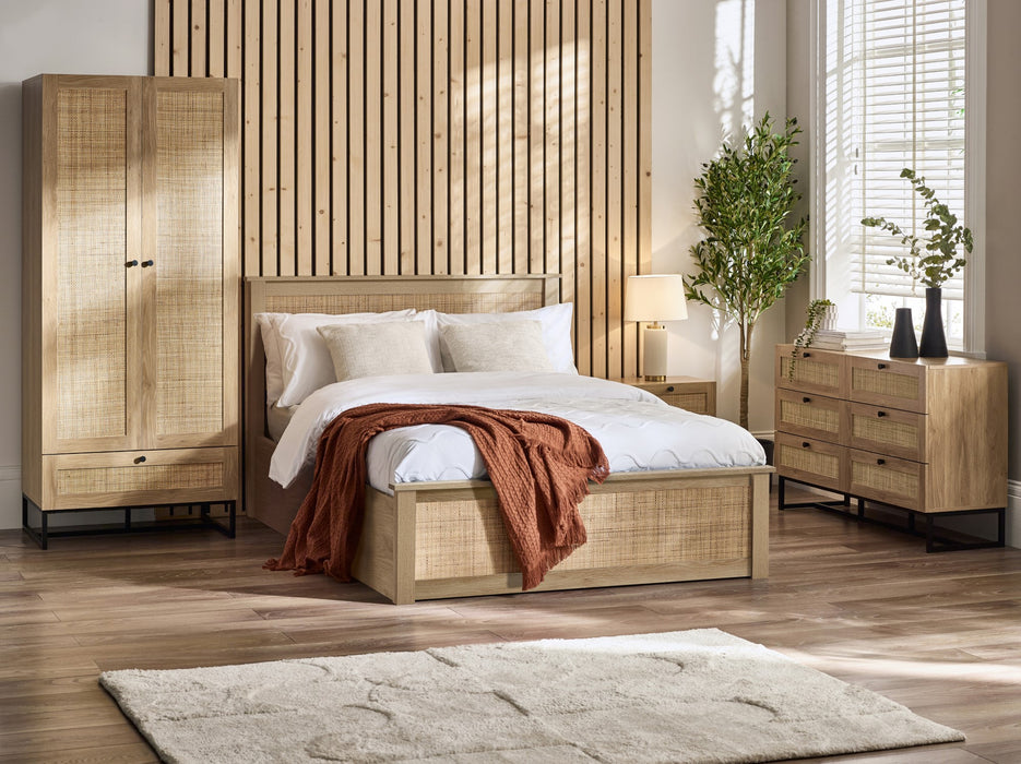 Padstow Ottoman 135Cm Double Bed - Oak