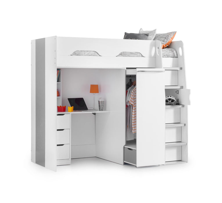 Pegasus Highsleeper White / Silver