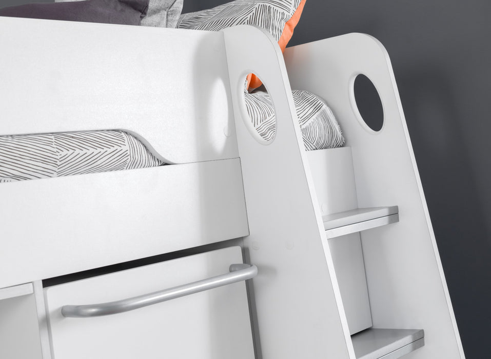 Pegasus Highsleeper White / Silver